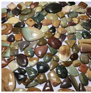 Pierres précieuses d'agate en forme de lune ovale polygramme, pierres naturelles de haute qualité, 100% authentiques, traitées par rayonnement, jeu de couleurs - Product Image 2