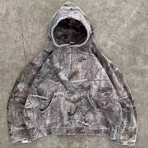 Sweats à capuche pour hommes Camouflage personnalisé imprimé Vintage 450 Gsm pullover sweats Boxy coton graphique chasse sweat à capuche Camo à capuche pour hommes - Product Image 1