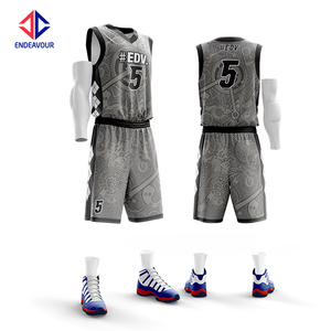 Ensemble maillot et short de basket-ball adulte personnalisés professionnels sans quantité minimale de commande service OEM ODM de rotation rapide du fournisseur d'usine - Product Image 2