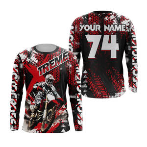 Maillots de Motocross et VTT à Manches Longues, Design OEM, Vente en Gros, Personnalisables par Sublimation - Product Image 4