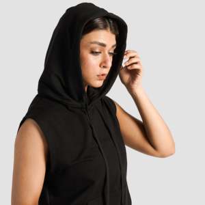 Sudadera Unisex Imparable, Mezcla de Algodón y Poliéster, Felpa Francesa Transpirable, con Correas Ajustables en la Capucha, Color Negro - Product Image 6