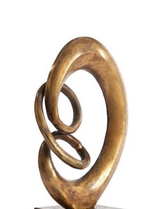 Ornement Eddy Matt Black ou Eddy Sculpture en bronze antique Light Living Ornament Eddy sculpture polie moderne - Product Image 1