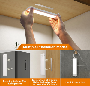 Lumière de placard LED rechargeable moderne, détecteur de mouvement activé, télécommande, 5V, aluminium, intérieur, chambre à coucher, placard, cuisine, 120 - Product Image 3