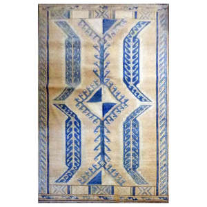 Alfombra de Peshawar y Khotan anudada a mano, única en su tipo, de 7'3 x 5' Pes_Kho_348 - Product Image 1