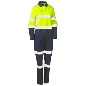 Combinaison de forage en coton haute visibilité pour femmes Combinaison de travail haute visibilité deux tonnes pour femmes - Product Image 1