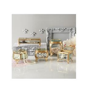 Meilleure vente boîte à bijoux en laiton et verre conception personnalisée boîte à bijoux en verre et laiton antique exportateur de gros - Product Image 4
