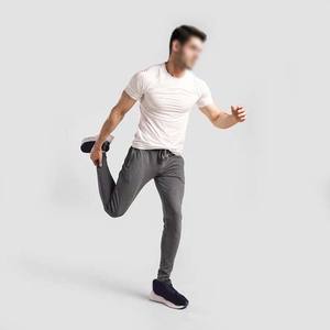 Premium Quality Custom Casual Pocket Outdoor Men's Canvas Jogger Pants <b>Elastic</b> Mid <b>Waist</b> 100% Cotton Solid Color <b>Trousers</b> - Product Image 3