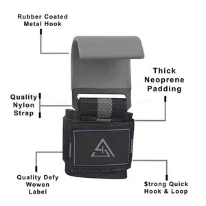 Sangles de musculation de qualité supérieure avec logo personnalisé pour les exercices de traction et l'entraînement musculaire, crochet pour barre - Product Image 3