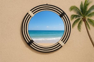 Miroir mural en os et nacre incrustés, artisanal, avec incrustations de résine, disponible en plusieurs couleurs personnalisées, à des fins décoratives, faizacraft - Product Image 3