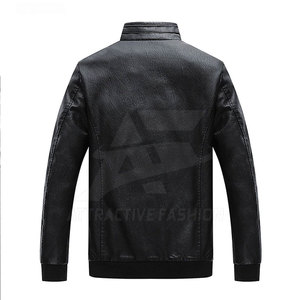 เสื้อแจ็คเก็ตหนังผู้ชายสุดหรู พร้อมลายเย็บที่ทนทาน สำหรับแฟชั่นเสื้อแจ็คเก็ตฤดูหนาว สวมใส่สบายๆ - Product Image 3