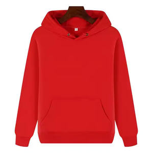 Pull-over à capuche en coton pur épais pour hommes, avec logo personnalisé, surdimensionné, motif 3D, fermeture éclair complète, style sport printemps-hiver, teint uni - Product Image 2