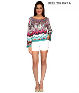 Design floral décontracté été hauts pour femmes 100% coton brodé uni teint pour les tenues quotidiennes vacances style printemps mode - Product Image 3