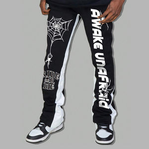 Custom New Casual Hot Selling Casual <b>Men</b> Flared <b>Men's</b> <b>Pants</b> Washed DTG printed Flared <b>Sweat</b> <b>Pant</b> <b>for</b> <b>Men</b> - Product Image 3