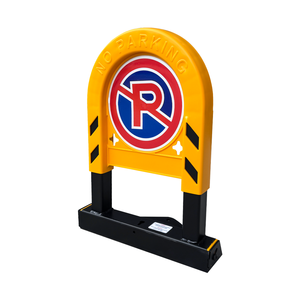 Barrière de stationnement en acier verrouillable de 50 cm, pliable en U, pour abri de voiture extérieur, avec motif imprimé - Product Image 3