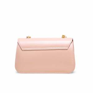 Fawn Vintage moda bolso de hombro P56101 dos cadenas remache decoración cuero genuino cierre de cremallera Saffiano patrón señora portátil - Product Image 1