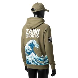 Sudadera con Capucha Completa para Mujer, Tejido Grueso de 320 GSM, Felpa de Algodón, Diseño de Paneles en Tonos Tierra, Apliques Personalizados, Bordado, Sudaderas Básicas - Product Image 5