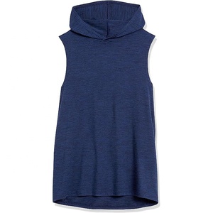 En gros Débardeur de sport à capuche pour hommes, coupe musculation, imprimé uni - Product Image 6