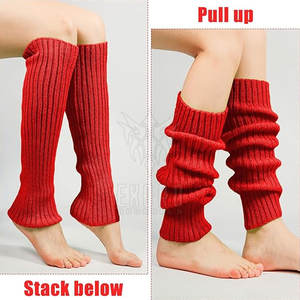 Long Cotton <b>Leg</b> <b>Warmers</b> for Women Stylish Ribbed <b>Knit</b> Breathable Lightweight for Ballet Yoga Workout OEM Custom Logo - Product Image 5
