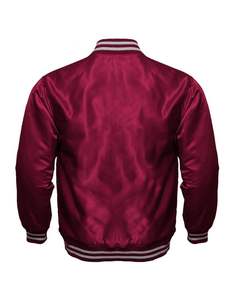 เสื้อเบสบอลผ้าซาตินสไตล์ใหม่ที่ออกแบบได้ตามที่ต้องการสำหรับ2024ฤดูหนาวฤดูใบไม้ร่วงผ้าซาตินพิมพ์ลายปักตามต้องการ - Product Image 4