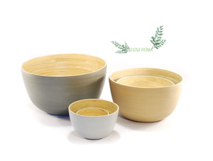 Juego de ensaladeras de bambú ecológicas/tazón y cuchara de bambú puede personalizar tamaño, embalaje, color con precio barato - Product Image 2