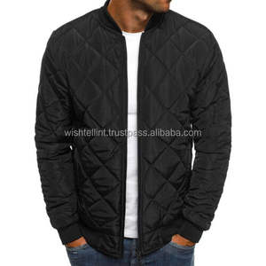 Blouson Bomber matelassé pour homme, décontracté, zippé, chaud pour l'hiver, col montant, broderie, haute qualité, style urbain - Product Image 5