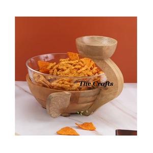 Bol à chocolat en bois de couleur noire en vrac pour la vaisselle de mariage et de fête bol de service décoratif aux meilleurs prix - Product Image 3