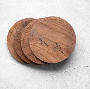 New Arrival Polished Pure Wooden <b>Coasters</b> <b>Set</b> With Holder <b>Coaster</b> <b>and</b> <b>Placemats</b> Reusable Mats & Pads for Home Decoration - Product Image 2