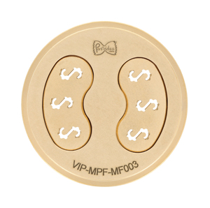 Matriz de extrusión de pasta de bronce de 63.5 mm de diámetro, con diseño de trenzas dobles acanaladas, para varias máquinas de pasta. - Product Image 1