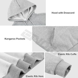 ONDRA Sweatshirts à capuche décontractés en coton à manches longues pour hommes, pull à capuche en polaire avec poches - Product Image 2