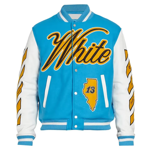 Customized Printing <b>Long</b> Sleeve <b>Men</b> 100% Wool Baseball Letterman Varsity <b>Jackets</b> <b>Men</b> Chenille Patches Custom Logo <b>jacket</b> for <b>men</b> - Product Image 5
