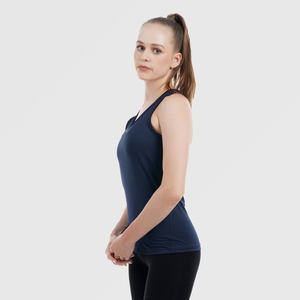 Nuevo estilo Color sólido Mujeres Gimnasio Entrenamiento Tank Tops Slim Fit Mujeres Camisa sin mangas Transpirable Fitness Wear Tank Tops - Product Image 2