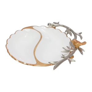 Cuenco de aluminio duradero hecho a mano para servir, plato de fruta artesanal de Metal con diseño Floral para comedor en casa, MOQ 50 Uds. - Product Image 1