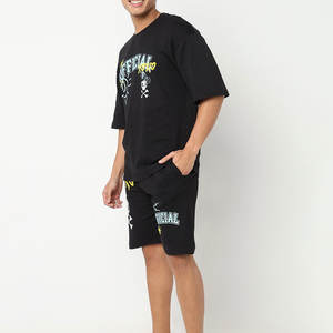 OEM/ODM Service Low Price Men T-<b>Shirt</b> & <b>Shorts</b> <b>Set</b> Best Selling Crew Neck Latest Style Men T-<b>Shirt</b> & <b>Shorts</b> <b>Set</b> - Product Image 2