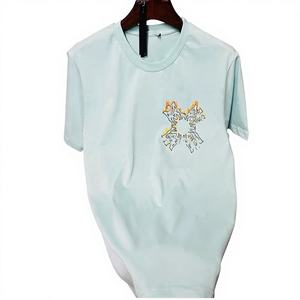 Camiseta de Manga Corta para Hombre, Talla Grande, Seda/Algodón, 300g, Estampado Animal, Anti-Pilling, Cuello Redondo, Casual, Transpirable, Ecológica, OEM, ODM - Product Image 1