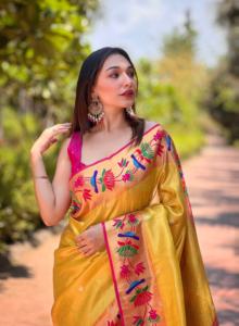 Nouveau concepteur à la mode Georgette brodé Saree soie Blouse haute qualité lin matériel pour mariage traditionnel adultes femmes - Product Image 4