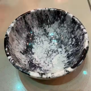 Bol à salade en résine écologique de haute qualité, artisanal et poli, pour les fêtes, par Crescent Crafts - Product Image 2