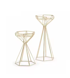 Tendance Design exquis fait à la main finition or bougeoirs décoratifs décor de mariage de noël arrivée chaude - Product Image 1