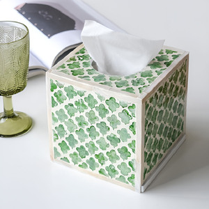 Cuisine salle à manger accessoires quotidiens nacre incrustation papier boîte de couverture nouveau design personnalisé MOP organisateur de mouchoirs - Product Image 6