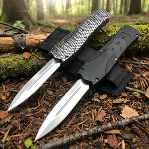 Couteau de poche pliable tactique de survie pour la randonnée, le camping et la chasse, en acier inoxydable et aluminium, fabrication artisanale, OTC 440C - Product Image 5