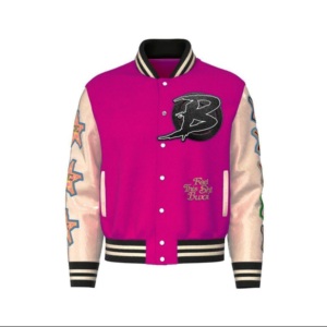 Hommes High Street Fashion Baseball Letterman Varsity Jacket Marque personnalisée Rouge Blanc Manches Prix de gros Saison d'hiver - Product Image 1