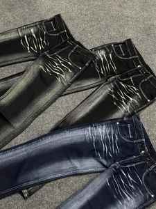 Jeans Ecológicos de Algodón Estampado en Color Sólido - Product Image 5