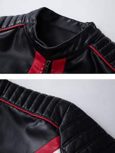 Blouson de moto en cuir unisexe sur mesure, nouveau design, coupe-vent, imprimé, blouson de moto de course d'hiver, cuir de vache - Product Image 3