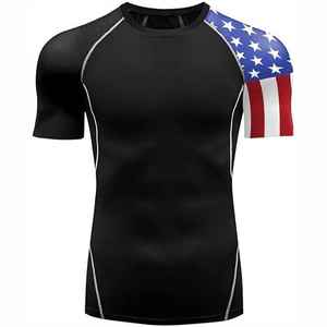 Rash guard imprimé par sublimation Mma Rush guard Bjj Rash guard pour homme T-Shirt pour adultes garçons été respirant - Product Image 1