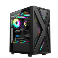 2024 New Design Pc Gaming Case Cabinet Atx Computer Casing Cpu Chassis Cases Towers Tempered Glass Desktop Pc Case