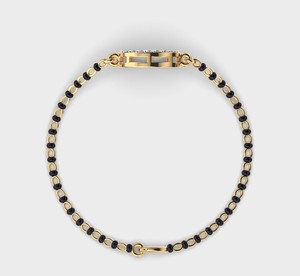 สร้อยข้อมือมังกัลสุตรประดับเพชรทรงกลมเพาะเลี้ยงในห้องปฏิบัติการที่ได้รับการรับรองจาก IGI พร้อมจี้รูปยิ้ม ทำจากทอง 14K สีเหลือง / สีขาว / สีโรสโกลด์ - Product Image 2