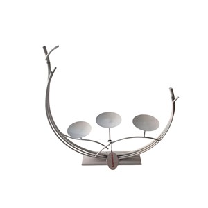 Support de bougie chauffe-plat en fer durable et écologique, artisanat indien de haute qualité, fait main par un artiste indien, en métal. - Product Image 2