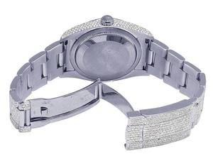 Elegante VVS Moissanite Diamond Roman Dial Acero inoxidable Automático Hip Hop Iced Out Reloj de lujo Moda personalizada para hombres - Product Image 6