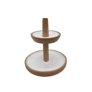 แท่นวางเค้กทำจากไม้ทรงกลม2ชั้นดีไซน์ล่าสุดทำจากไม้ตกแต่งอย่างหรูหราแท่นโชว์สำหรับงานเลี้ยงวันเกิดงานแต่งงานงานปาร์ตี้ - Product Image 4