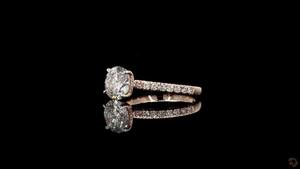 2.42 CT Lab แหวนเพชรกลมสุกใส14K สีโรสโกลด์มีการรับรองสีสำหรับการหมั้นแบบยั่งยืนเครื่องประดับงานแต่งงาน - Product Image 4