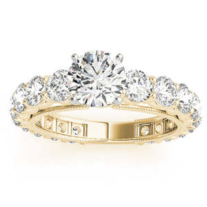 Luxury 14K Yellow Gold 4.57ct Diamond Eternity Bridal Ring <b>Set</b> <b>Fine</b> <b>Jewelry</b> <b>Sets</b> - Product Image 1